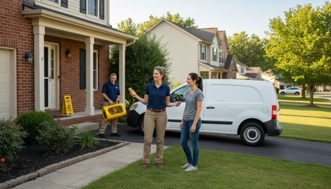 Residential water damage restoration in Urbana, IL